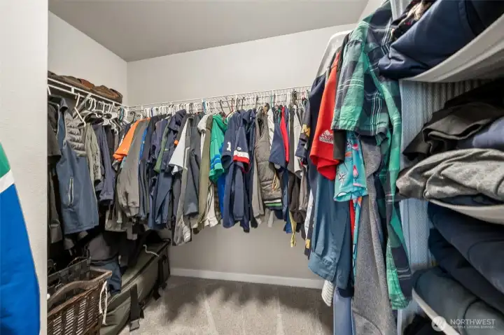 Smaller of the two closets in Primary