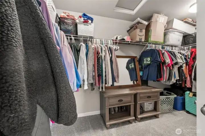 Larger of two closets in primary