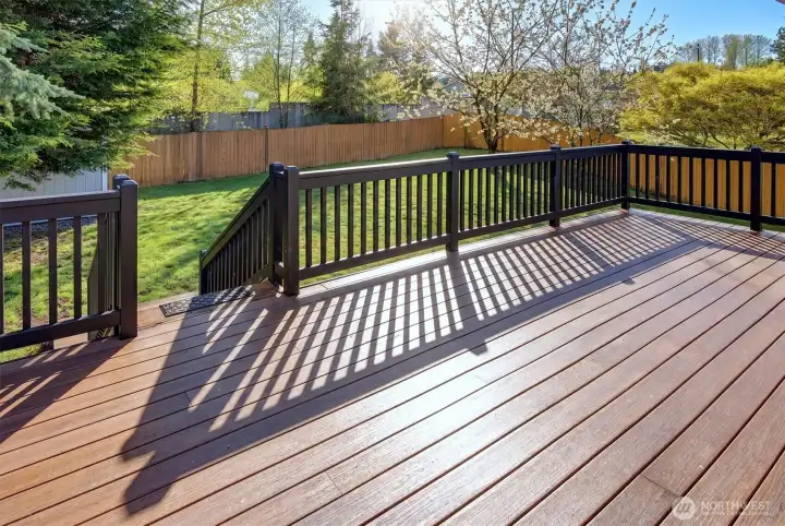 Large outdoor living space w/ Brand New Trex Decking