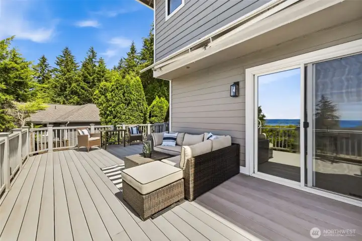 A comfortable outdoor setting designed for dining, lounging, and enjoying the view.