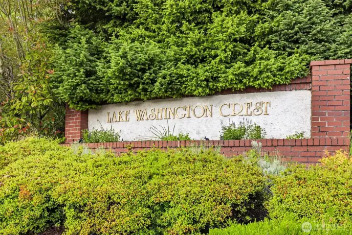 Welcome to the peaceful and desirable Lake Washington Crest community.