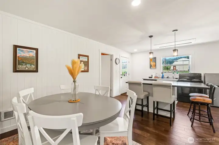 Dining area and second kitchen Dining area and second kitchen