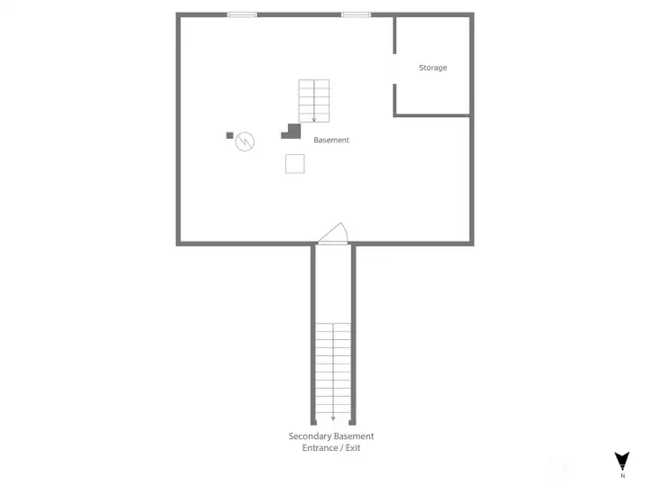 Basement with exterior entrance Basement with exterior entrance