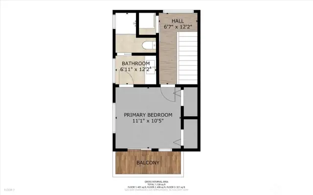 3rd level floor plan. Great floor plan with seamless flow throughout!