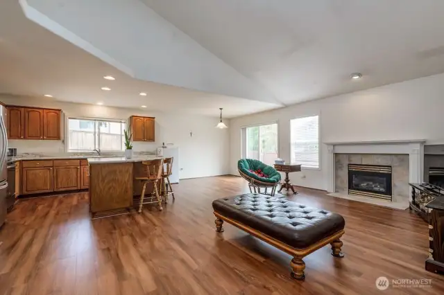 Open Concept Kitchen and Family Room