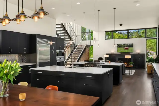 Extensive lighting throughout the home, most on dimmers.  Also, there are ceiling speakers...