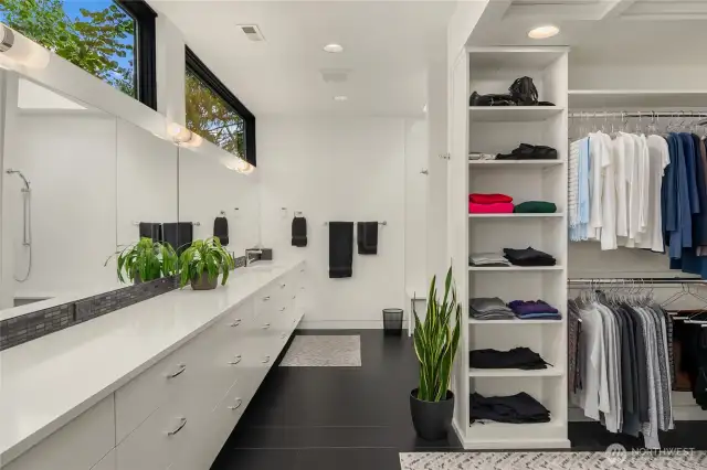 Huge walk-in closet/bathroom.