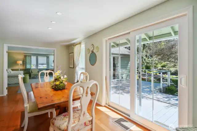 Dining Room with slider leading to deck & back yard
