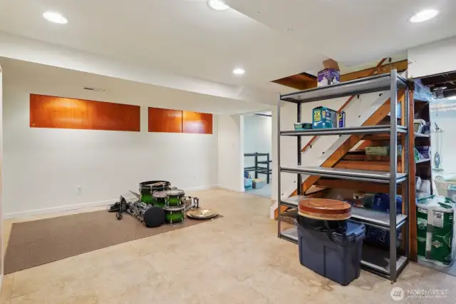 Great area in basement for games, etc
