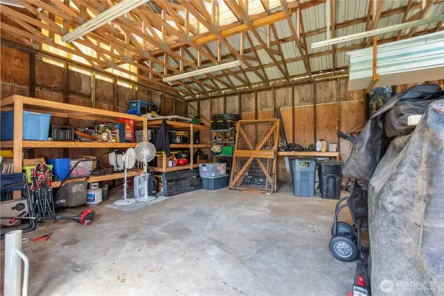 Inside detached shop