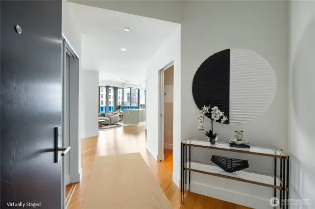 Elegant entry. (virtually staged)