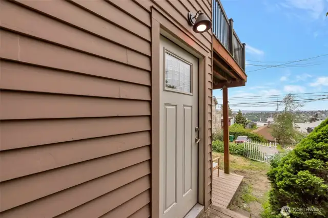 Entrance to the downstairs unit