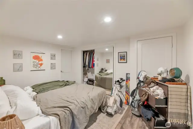 Bedroom of the downstairs unit