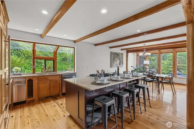 Solarium windows is a nice feature. Renowed Rutt Cabinetry throughout the kitchen.
