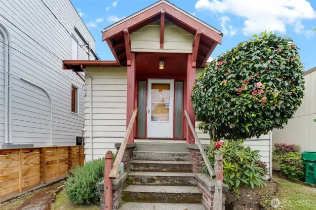 Front porch welcomes you home.