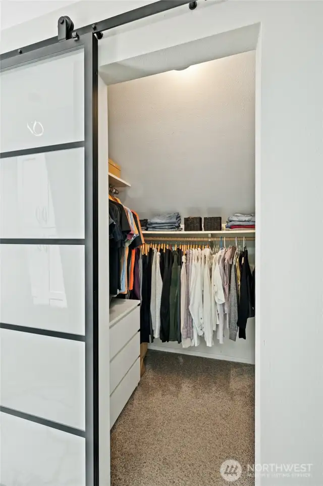 Primary walk-in closet.
