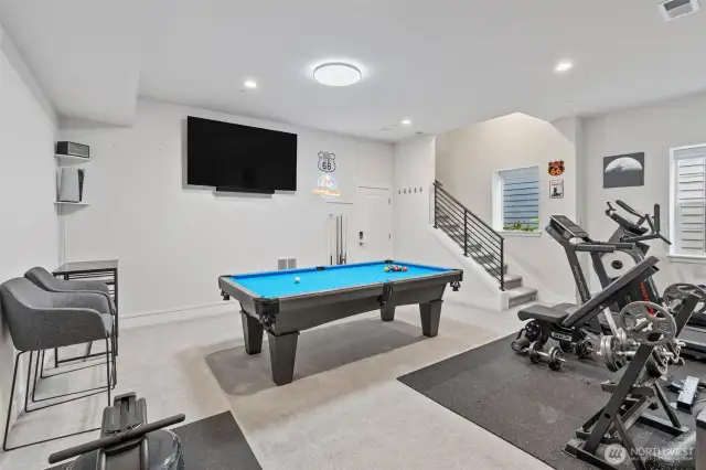 This expansive great room is perfect for entertaining and hosting gatherings.