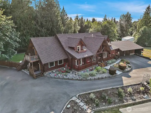 RV parking, foal shed, basketball, to the right of the garage.