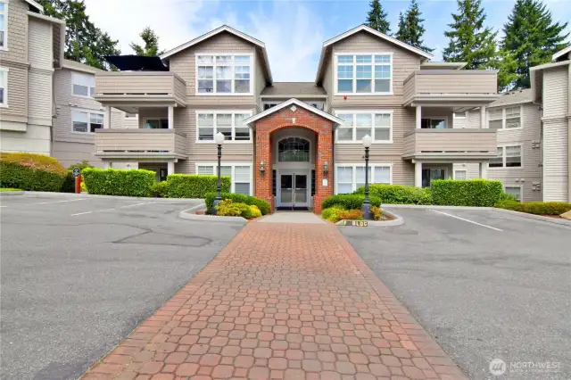Exterior of the condo building