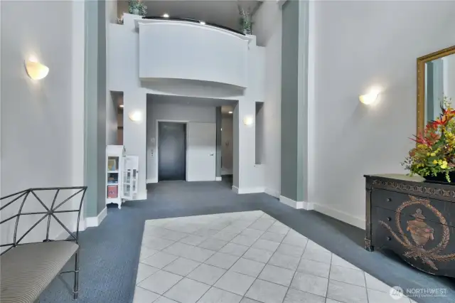 Private secure entry with elevator