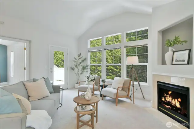 Vaulted ceilings throughout