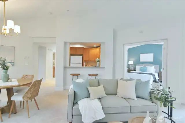 Open concept living entirely accessible. No stairs or steps!