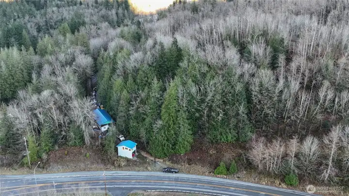 View from across Highway 2