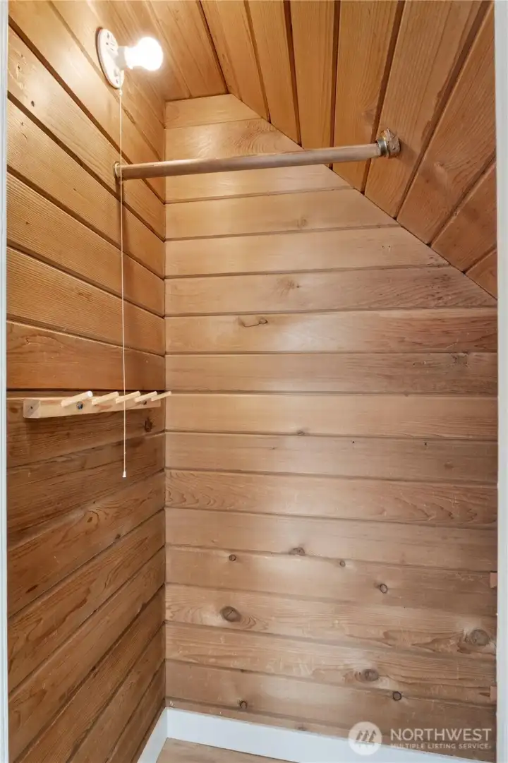 Cedar closets in both downstairs bedrooms
