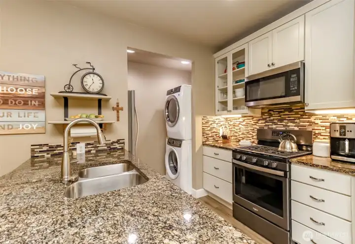 Lower level kitchen and utility room