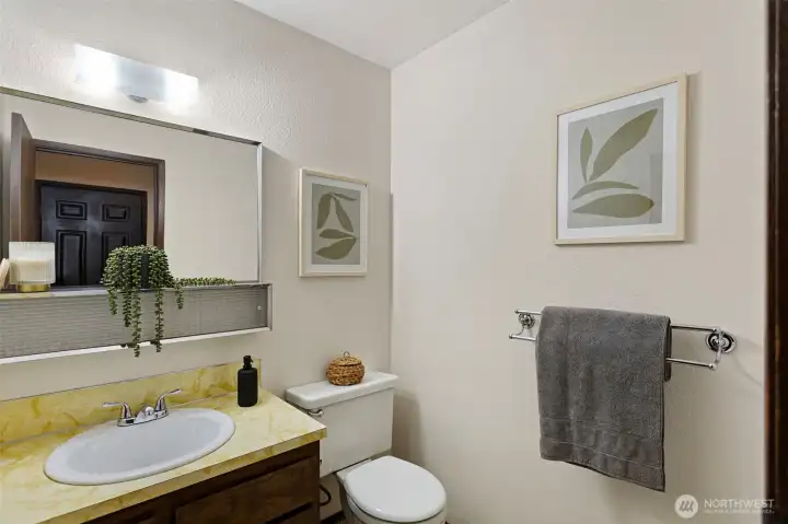 Half bath on main floor.