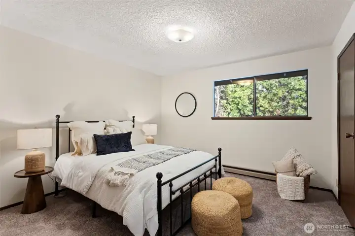 The upstairs has 2 bedrooms, a full bath & good closet space.