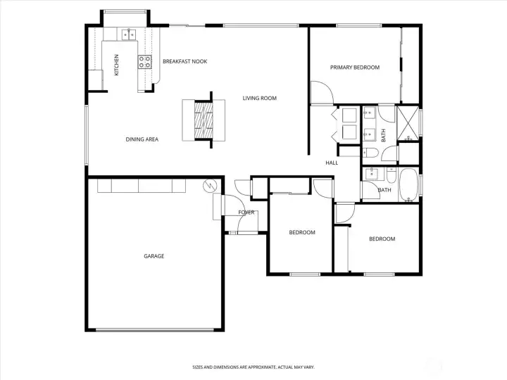 Well laid out floor plan for a rambler.