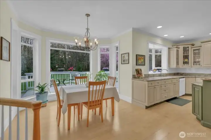 Off this kitchen is the breakfast nook Off this kitchen is the breakfast nook