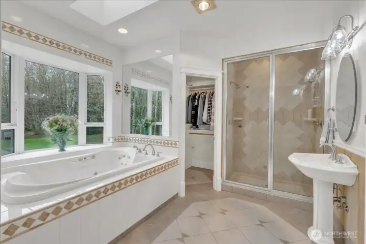 Like all tile floors in this house, these are heated! That's not just any shower, it's a steam shower! Like all tile floors in this house, these are heated! That's not just any shower, it's a steam shower!