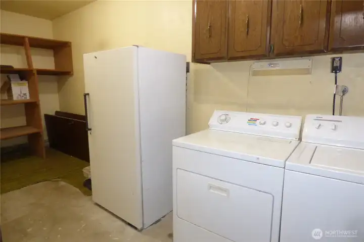 Washer, dryer and freezer come with the house.