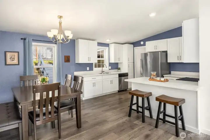Kitchen and dining area
