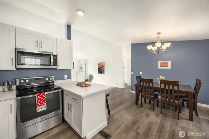 Kitchen and dining area