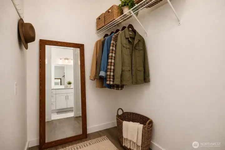 Primary walk-in closet
