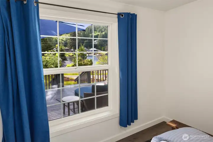 Lake views from your bedroom