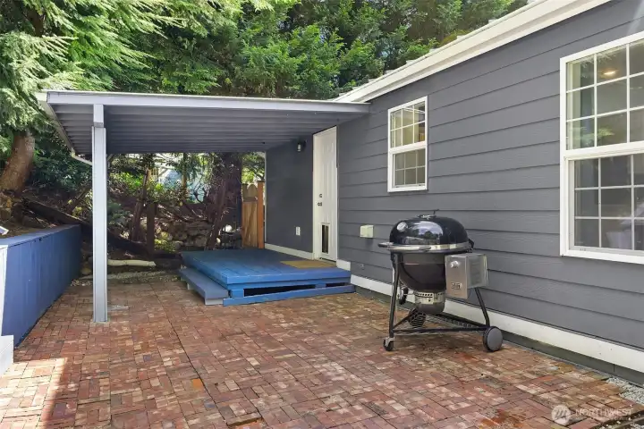 Private back patio