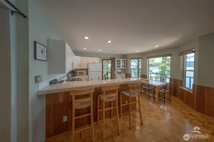 Kitchen with a view. Kitchen with a view.