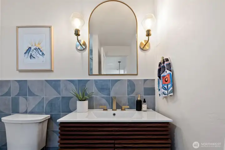 Upstairs 3/4 bath.