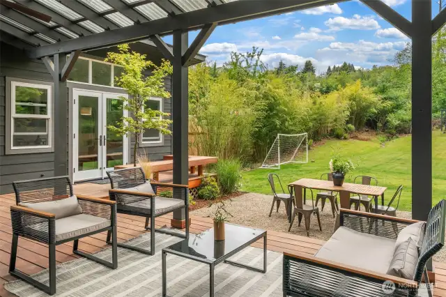 Covered deck for outdoor enjoyment year-round