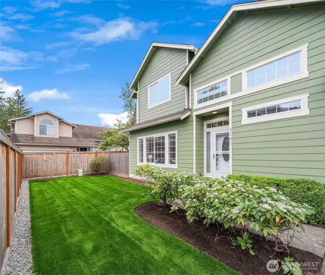 Front yard, new landscaping