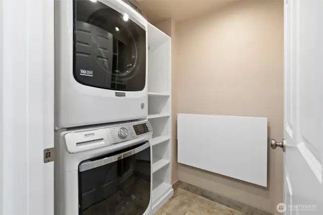 Main floor laundry room and pantry storage.