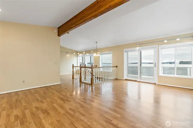 Spacious upper floor primary suite with views for days.
