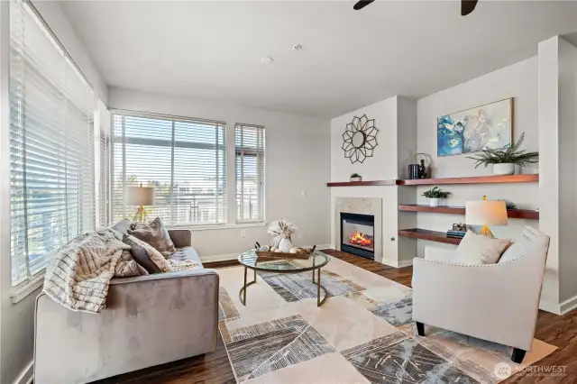 Living Room with Fireplace