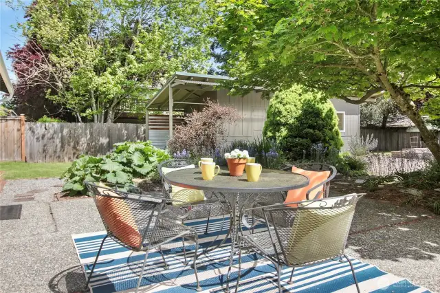 Enjoy the serenity and privacy of the rear patio and yard.