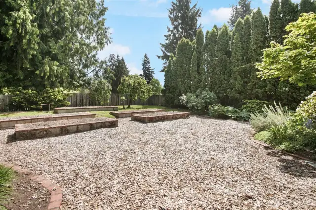 Raised garden beds just waiting for your plantings!