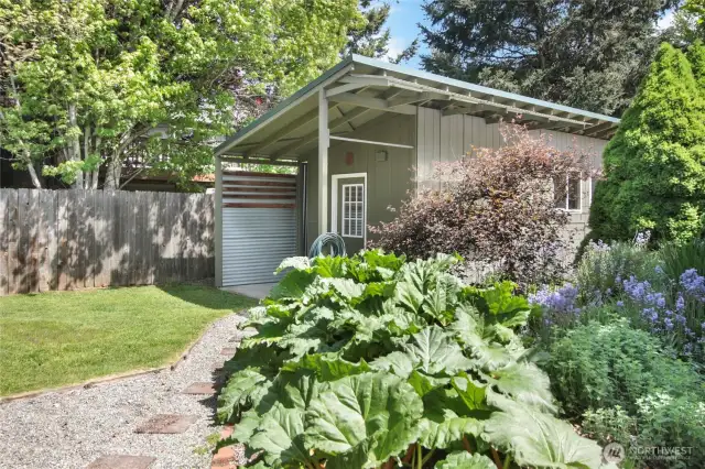 A shed/shop with power and heat offers more potential.
